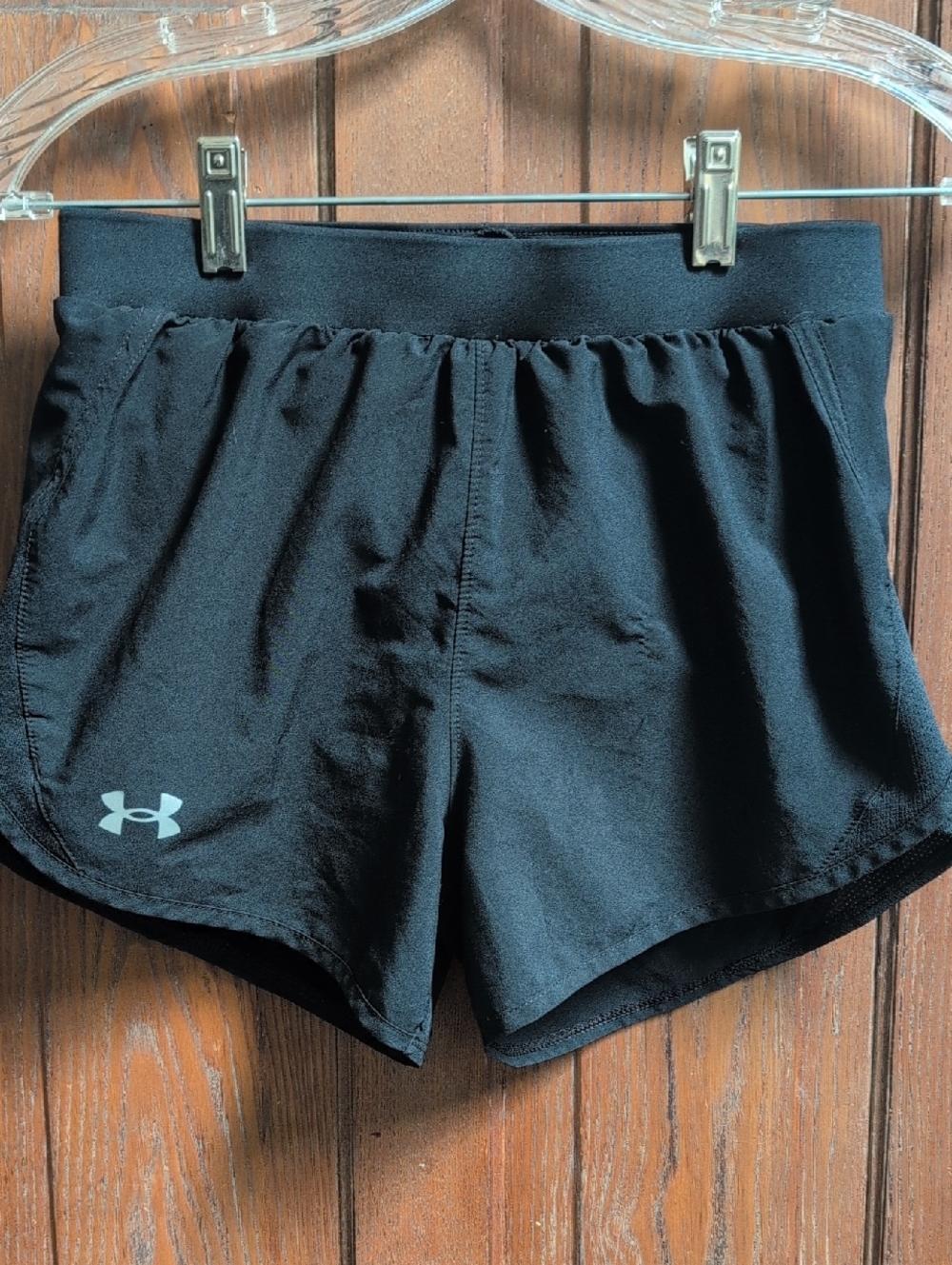 Under Armour Black Women's Running Shorts with Logo